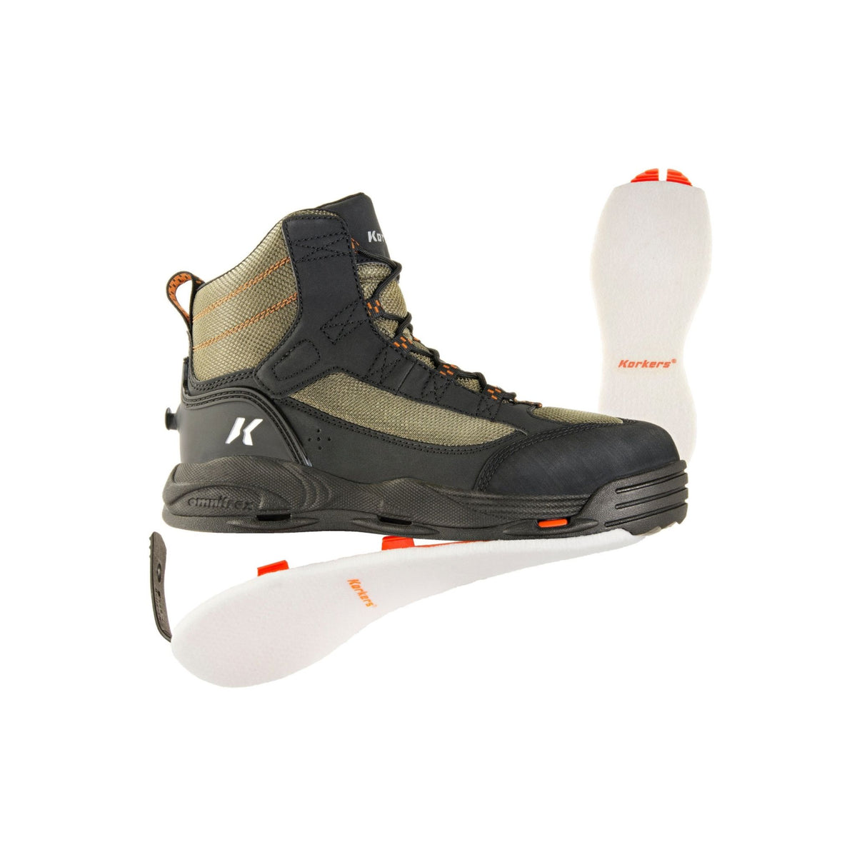 Korkers Greenback with Kling-On and Studded Kling-On Sole