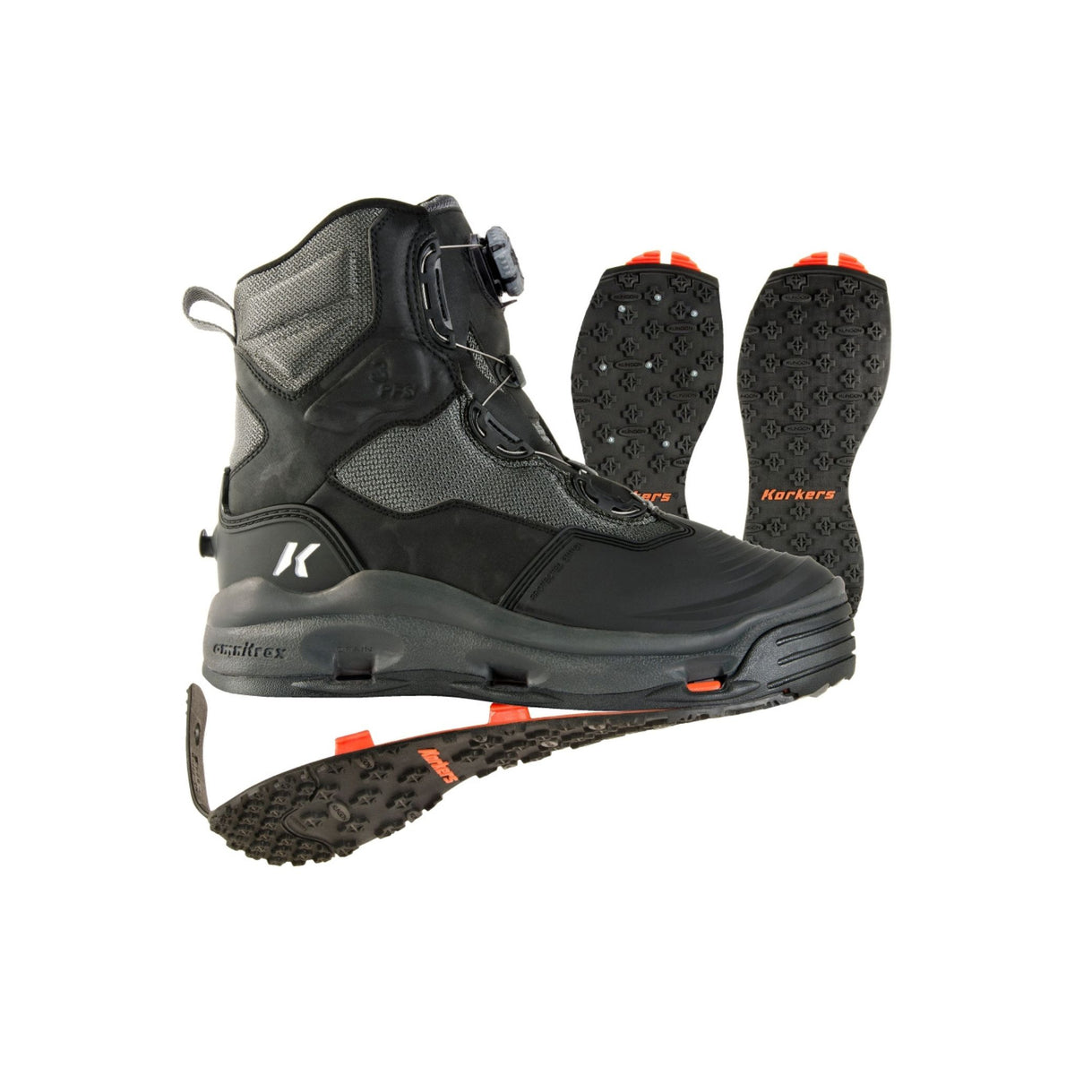 Korkers Darkhorse with Kling-On and Studded Kling-On Sole