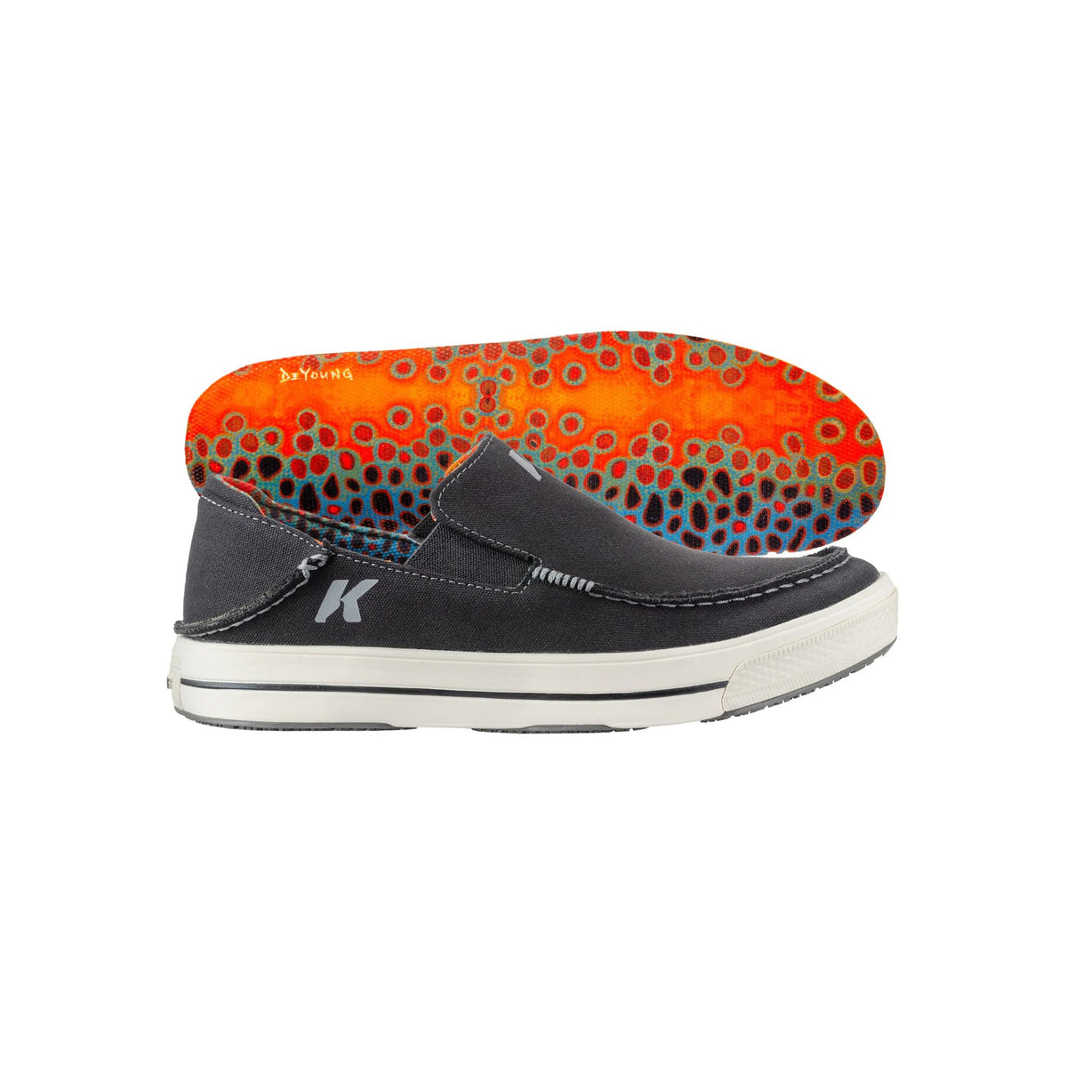Korkers Fish Moc Brown Trout with Fixed Kling-On Deck Sole