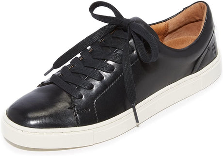 Women's Ivy Low Lace Sneaker Black from front view