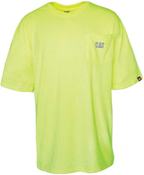 Hi-Vis Trademark Pocket Tee in Hi-Vis Yellow from font view