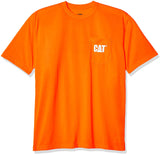 Hi-Vis Trademark Pocket Tee in Hi-Vis Orange from font view