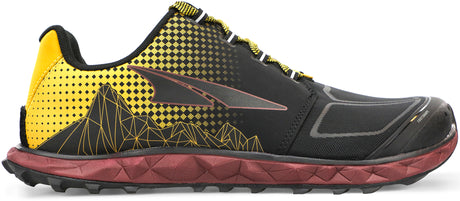 Altra Men's Superior 4.5 Trail Running Shoe in Yellow/Port Side View