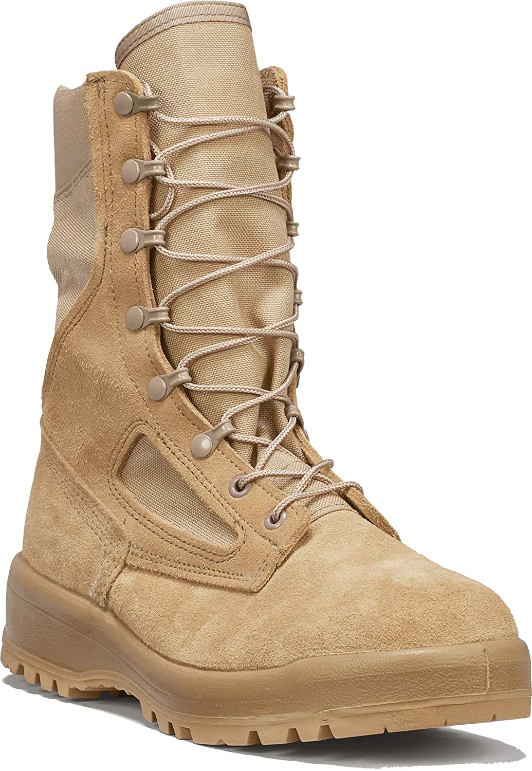 Belleville Men's 390DES 8" Hot Weather Combat Boot in Tan Side Angle View