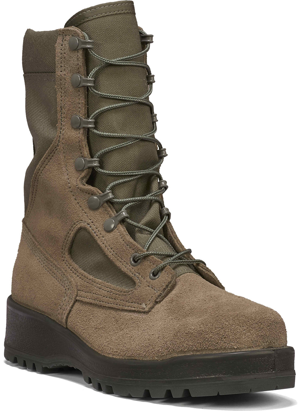 Belleville Men's 600 ST Hot Weather Steel Toe Boot in Sage Side Angle View