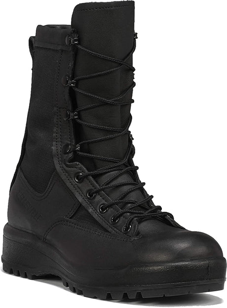 Belleville Men's 700V 8" Waterproof Duty Boot in Black Side Angle View