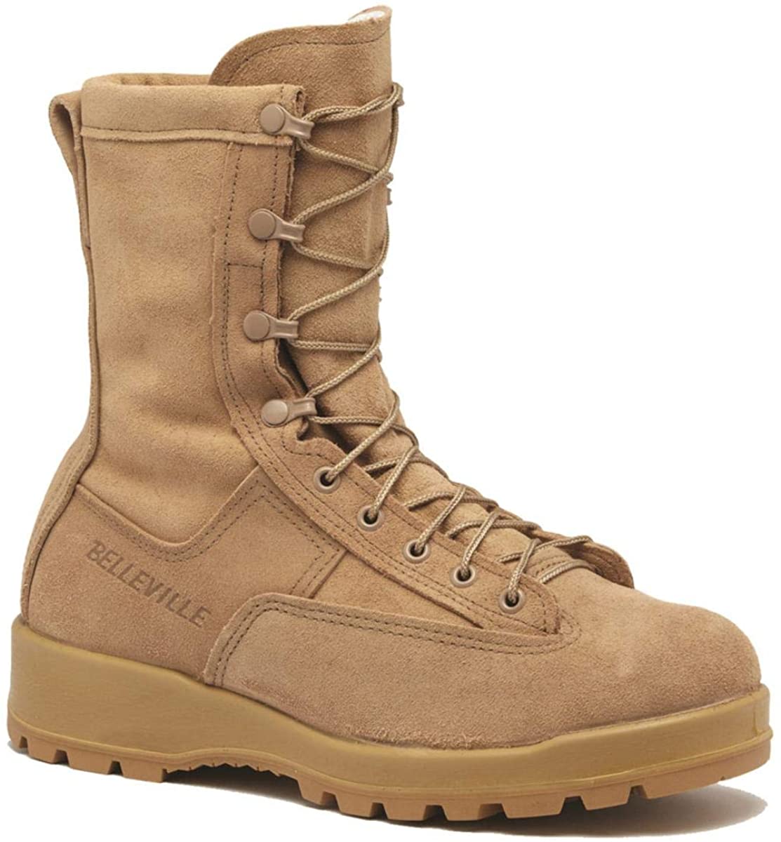 Belleville Men's 775ST 8" 600g Insulated Waterproof Steel Toe Boot in Tan Side Angle View