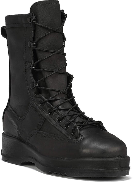 Belleville Men's 800ST 8" Waterproof Steel Toe Flight & Flight Deck Boot in Black Side Angle View