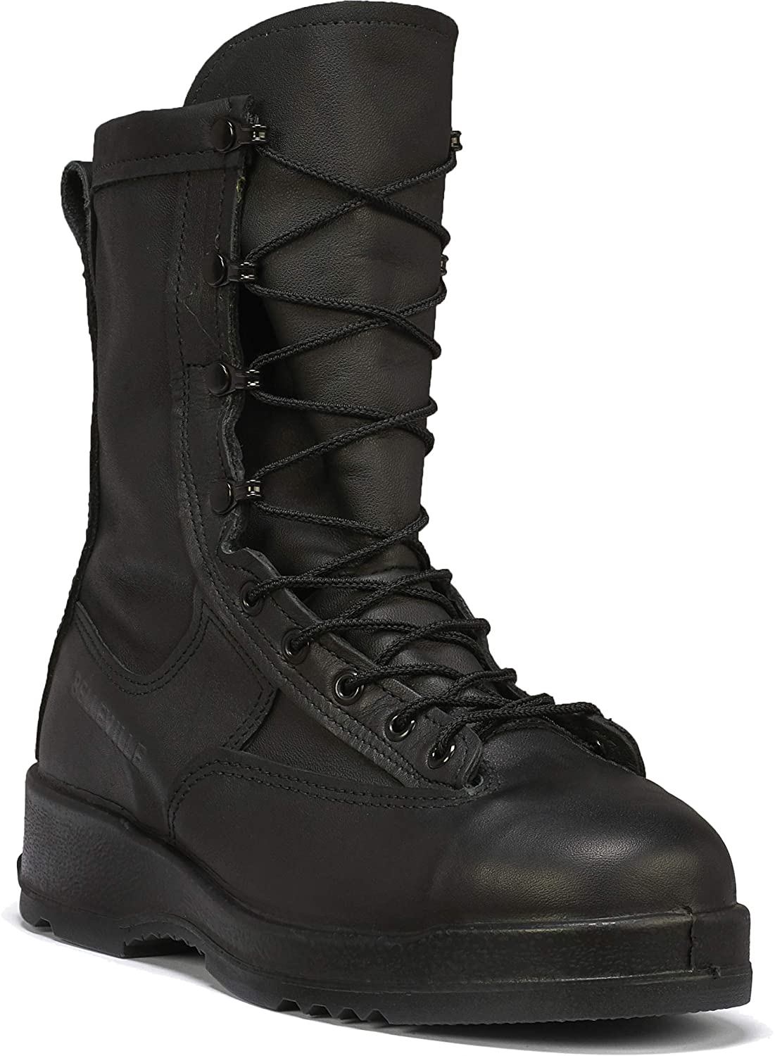 Belleville Men's 880ST 8" 200g Insulated Waterproof Steel Toe Boot in Black Side Angle View