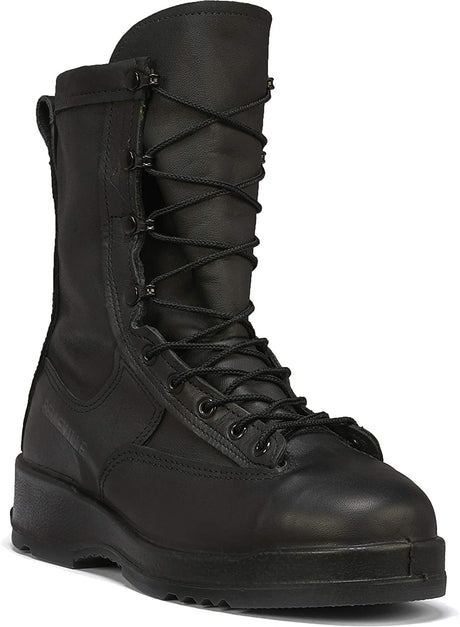 Belleville Men's 880ST 8" 200g Insulated Waterproof Steel Toe Boot in Black Side Angle View