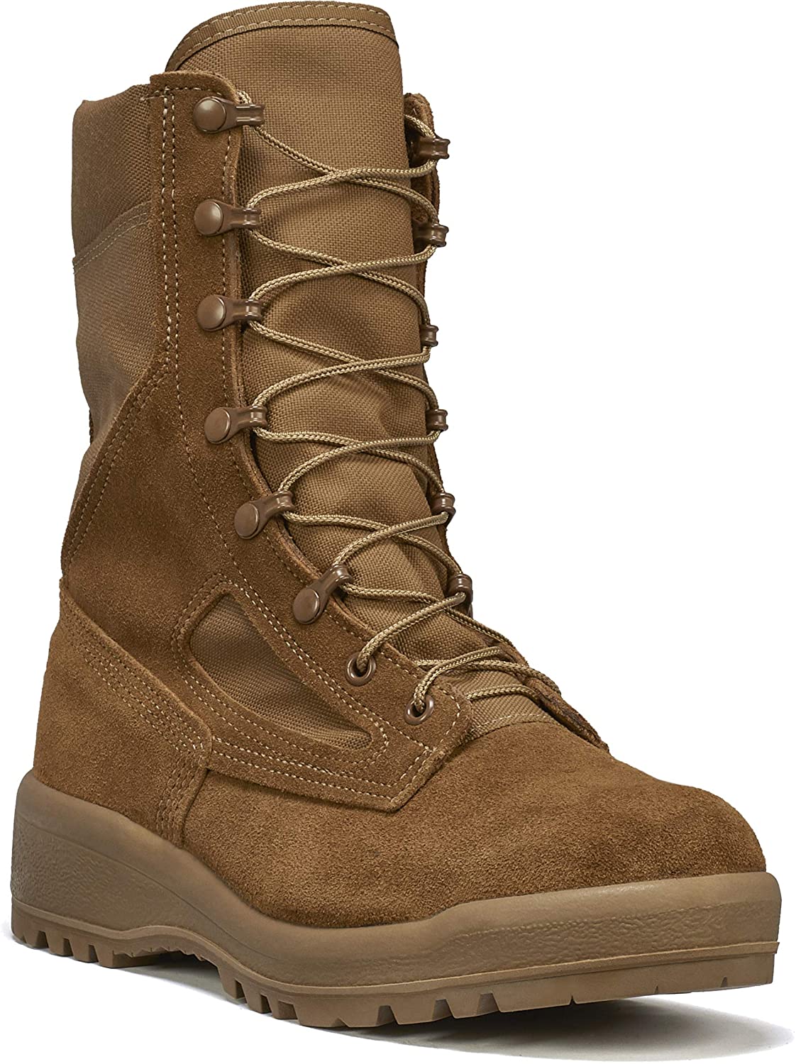 Belleville Men's C390 8" Hot Weather Combat Boot in Coyote Side Angle View