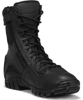 Tactical Research Men's TR960Z Khyber 8" Hot Weather Lightweight Side-Zip Tactical Boot in Black Side Angle View