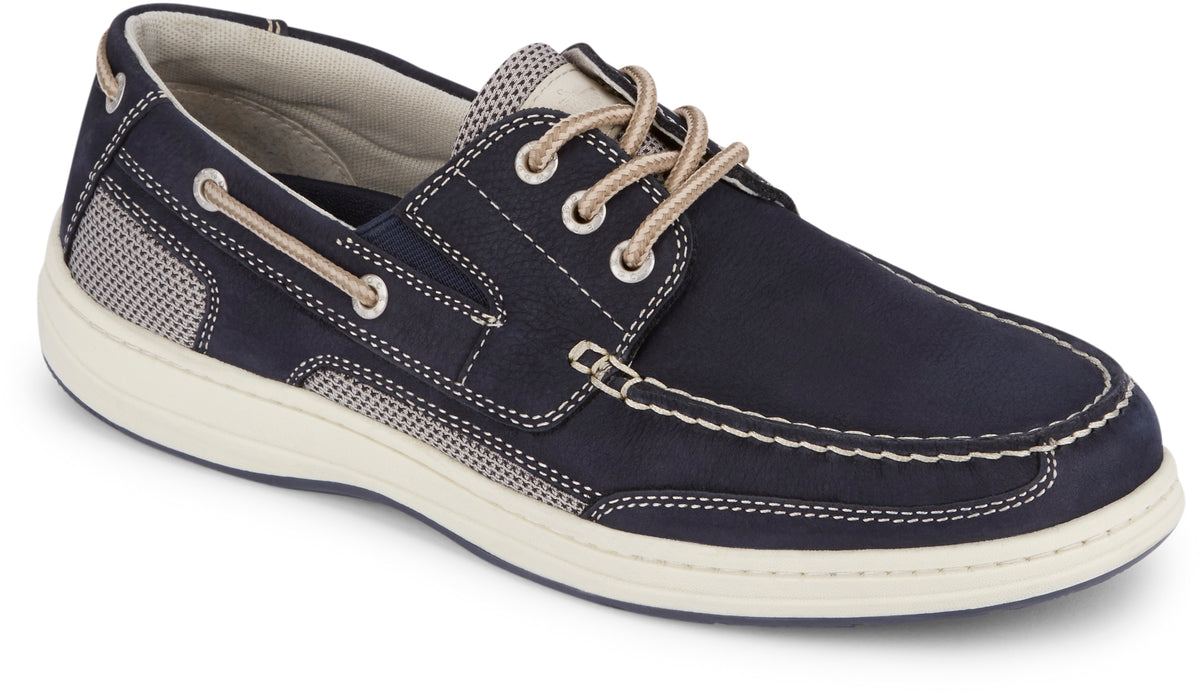 Dockers Footwear Men's Beacon Boat Shoe in Navy Side Angle View