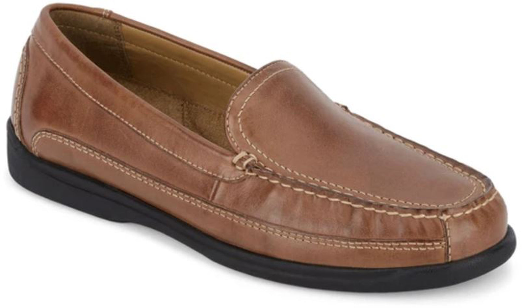 Dockers Footwear Men's Catalina Casual Loafer Shoe in Saddle Tan Side Angle View