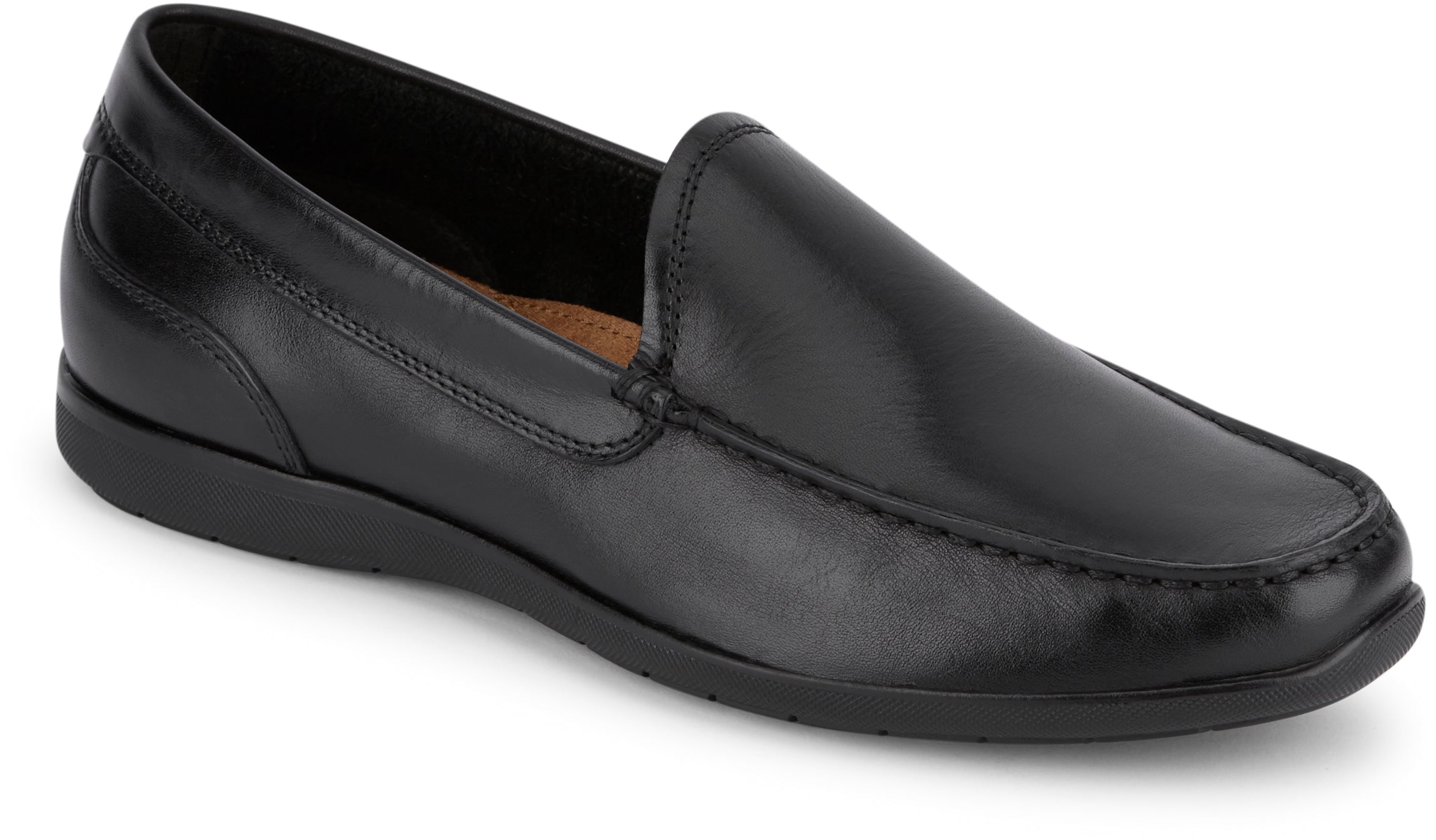 Dockers Men's Lindon Loafer in Blackcolor from the side view