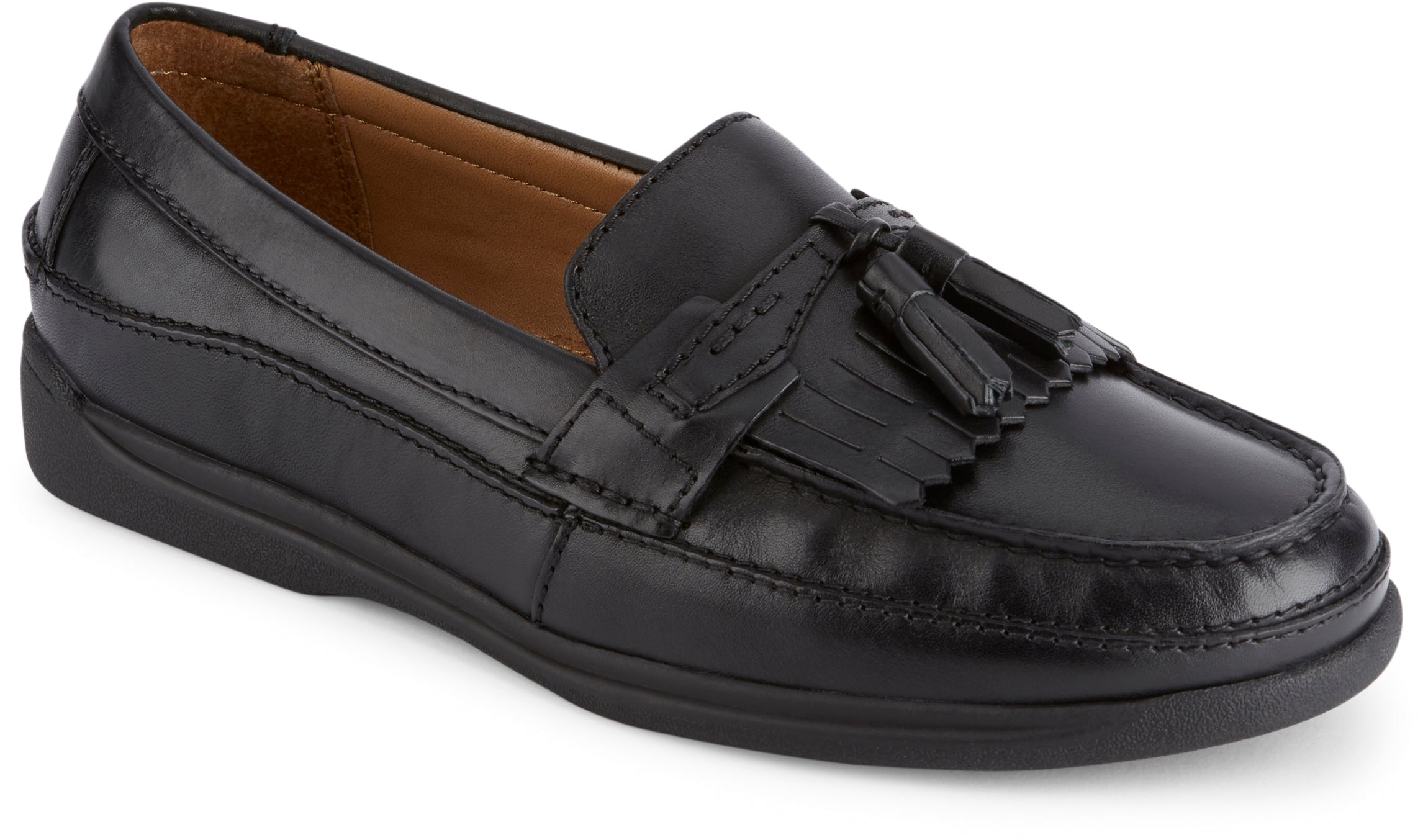 Dockers Footwear Men's Sinclair Casual Loafer Shoe in Black Side Angle View