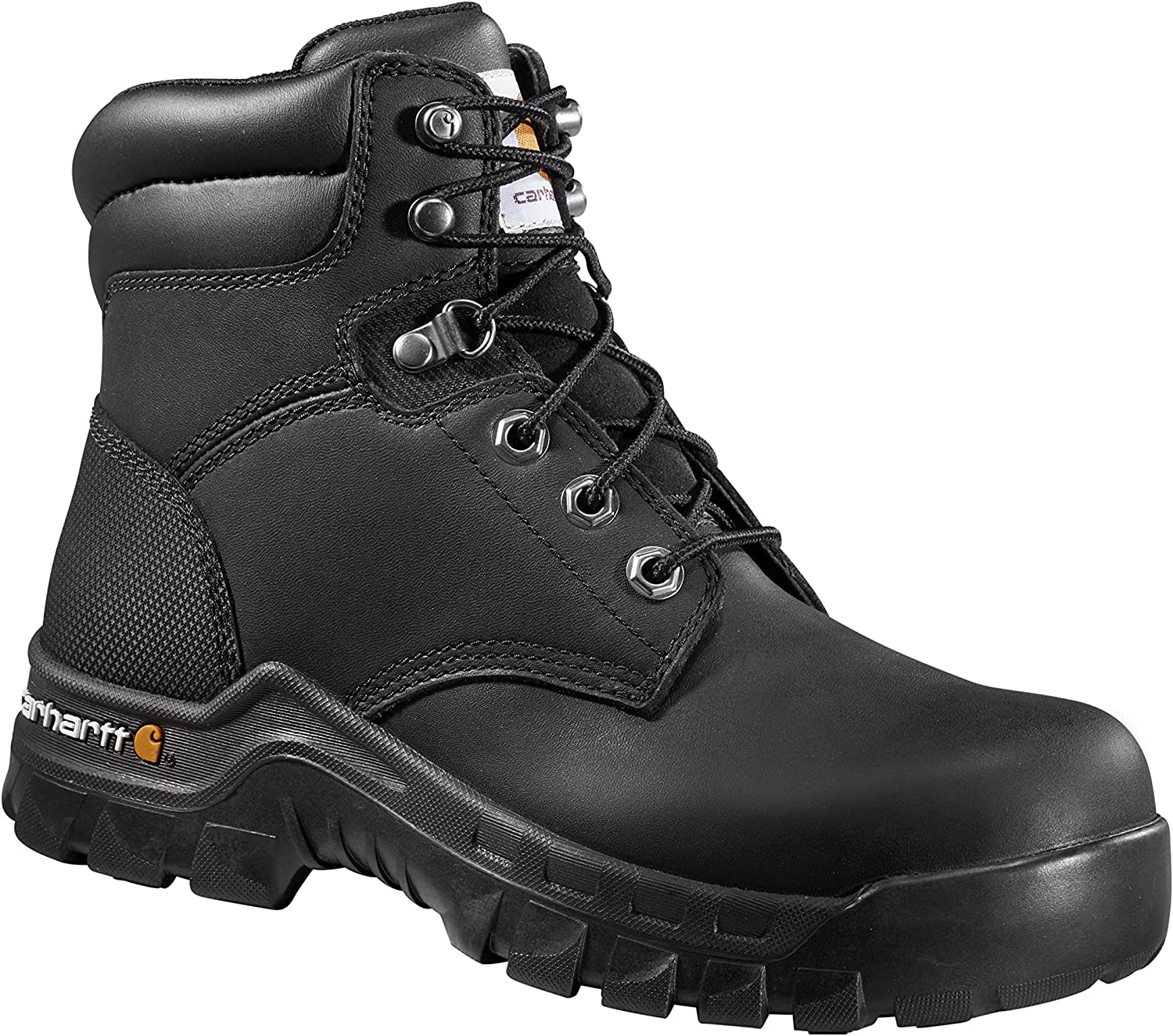 Rugged Flex 6" Composite Toe Work Boot in Black Oil Tanned from the size view