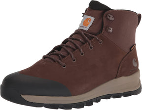 Outdoor WP 5" Soft Toe Hiker Boot in Dark Brown Nubuck from the size view