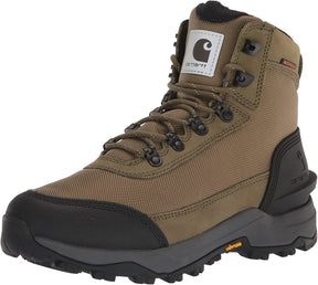 Outdoor Hike WP 6" Soft Toe Hiker Boot in Olive Nubuc/ Hi-Abrasion Fabric from the size view