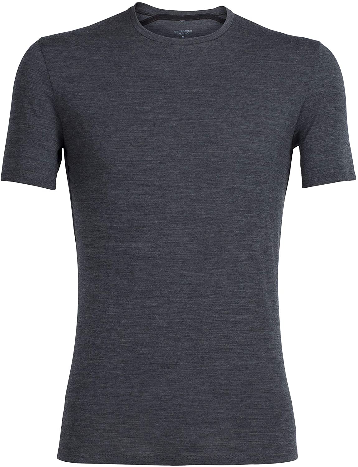 Icebreaker Merino Men's Anatomica Short Sleeve Crewe T-Shirt in Jet Heather from the front