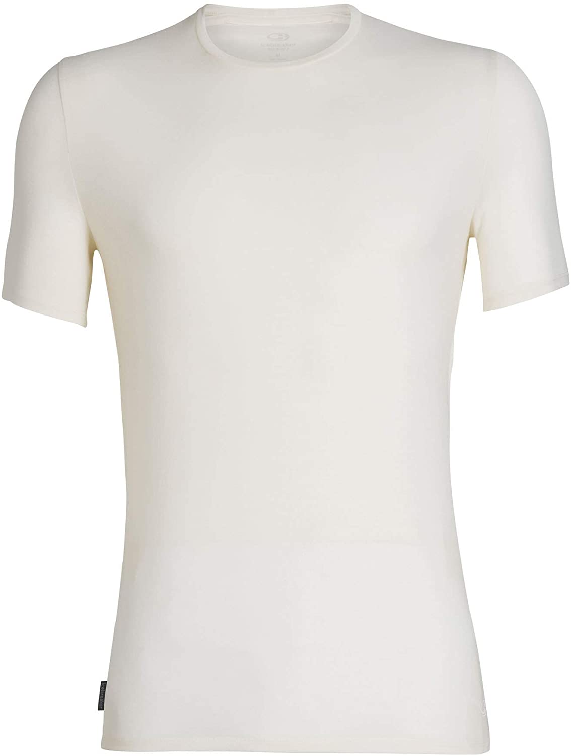 Icebreaker Merino Men's Anatomica Short Sleeve Crewe T-Shirt in Snow from the front