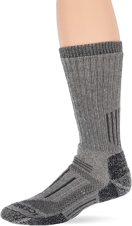 Icebreaker Merino Women's Mountaineer Mid calf Socks in Natural-Monsoon Heather from the side