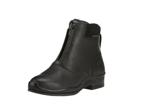Kids' Ariat Extreme Zip Waterproof Insulated Paddock Boot in Black from the front