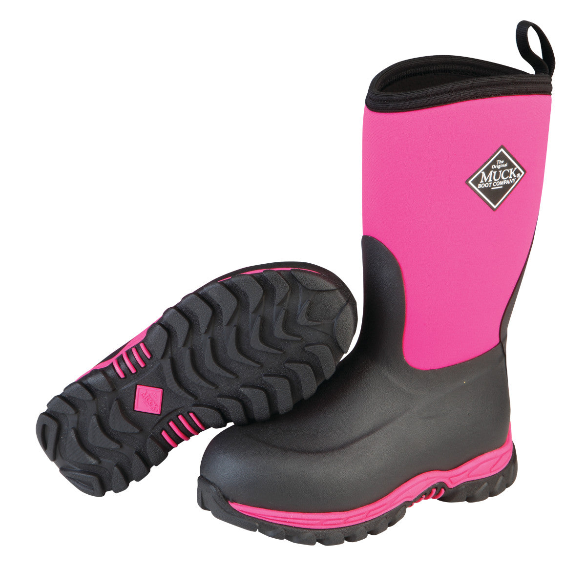 Kids' Muck Boot Rugged II Winter Boot in Pink/Black from the side