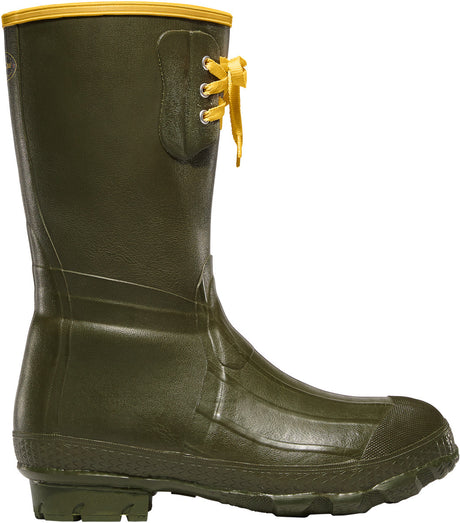LaCrosse Men's Insulated Pac 12" Waterproof Utility Boot in OD Green Side View