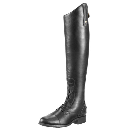 Men's Ariat Heritage Contour Field Zip Tall Riding Boot in Black from the front