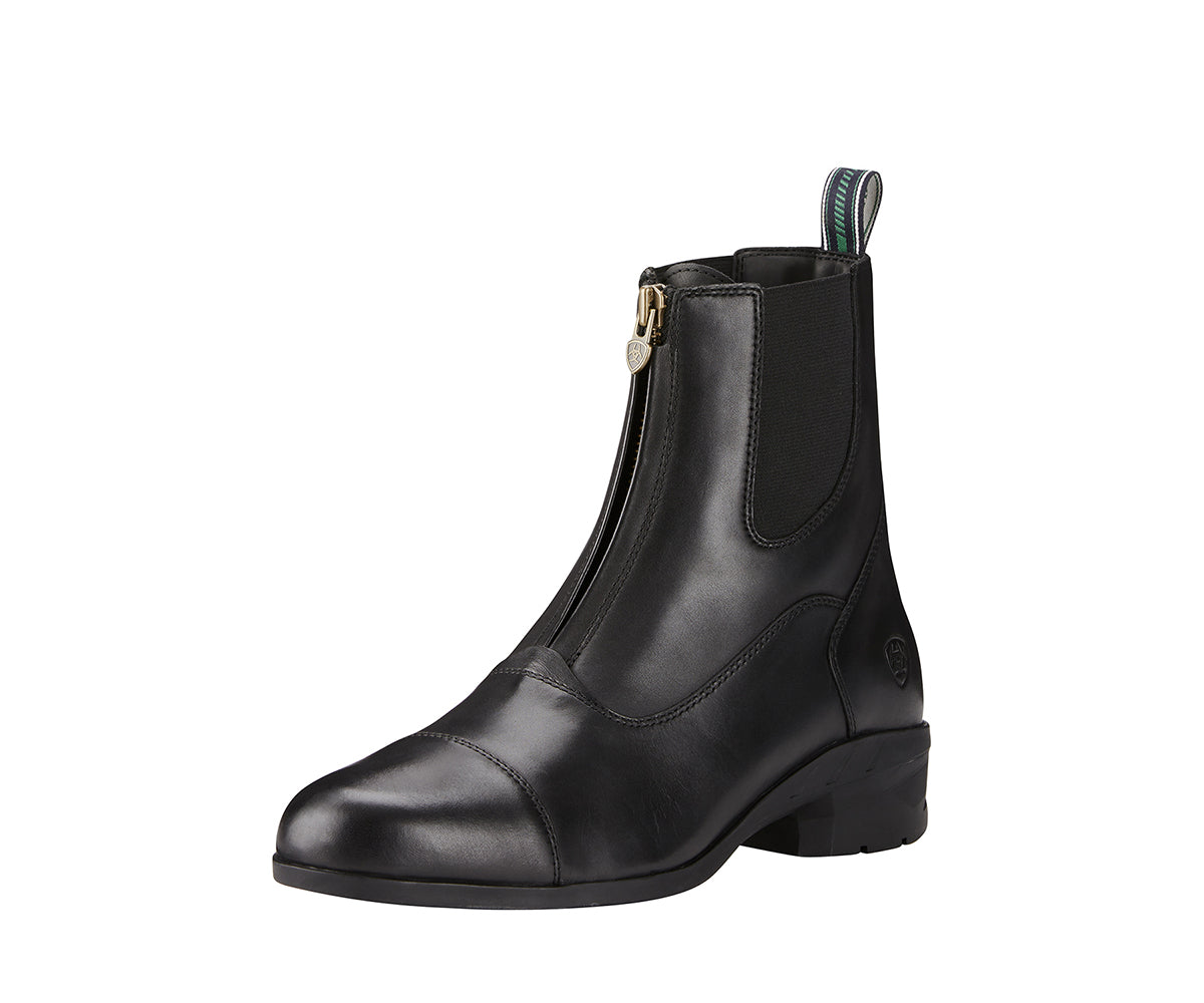 Men's Ariat Heritage IV Zip Paddock Boot in Black from the front