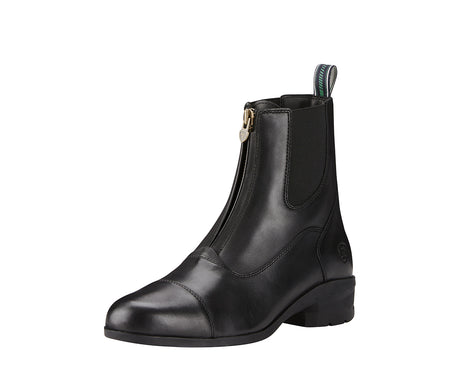 Men's Ariat Heritage IV Zip Paddock Boot in Black from the front