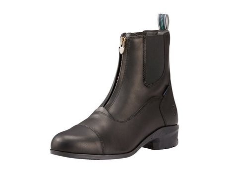 Men's Ariat Heritage IV Zip Waterproof Paddock Boot in Black from the front