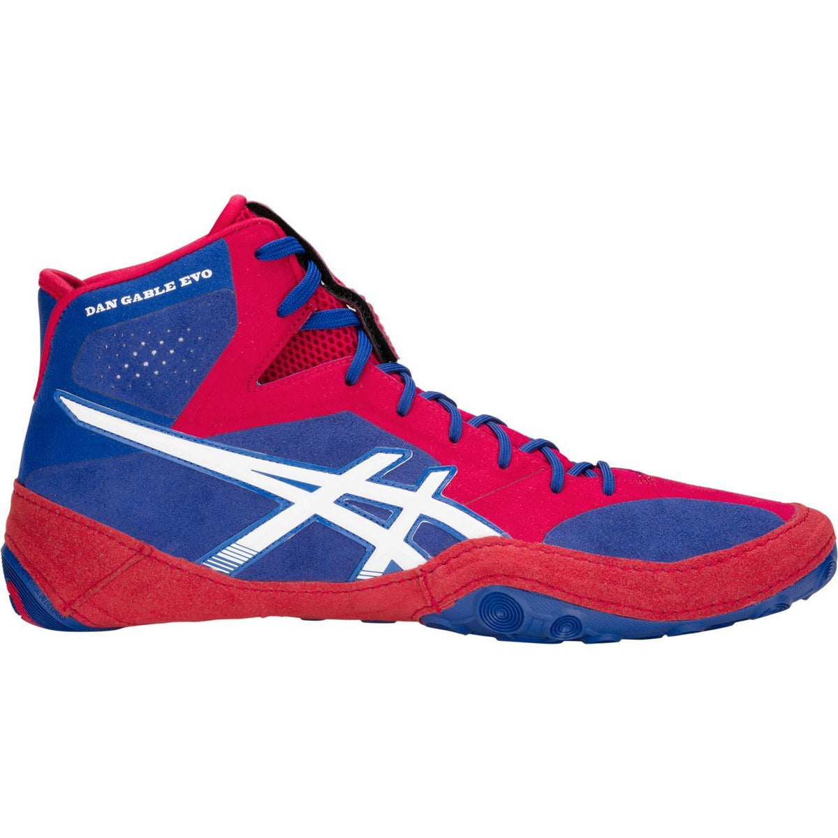 Men's Asics Dan Gable Evo Wrestling Shoe in Asics Blue/White