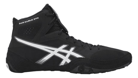 Men's Asics Dan Gable Evo Wrestling Shoe in Black/White/Carbon