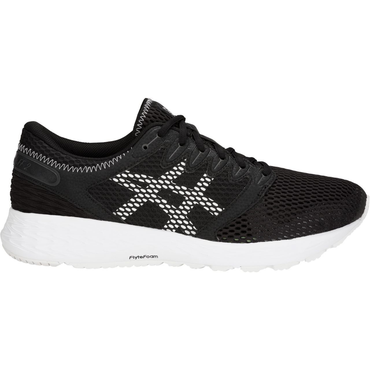 Men's Asics Roadhawk FF 2 Running Shoe in Black/White