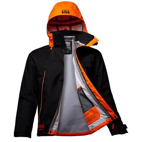 Helly Hansen Men's Chelsea Evolution Shell Jacket in Ebony from the front