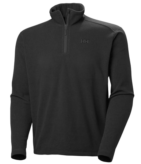 Helly Hansen Men's Daybreaker 1/2 Zip Fleece Jacket in Black from the front