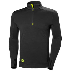 Helly Hansen Men's HH Lifa 1/2 Zip in Black from the front