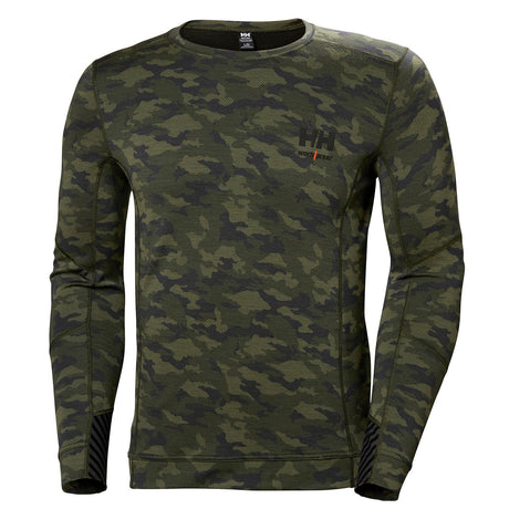 Helly Hansen Men's HH Lifa Merino Crewneck in Camo from the front