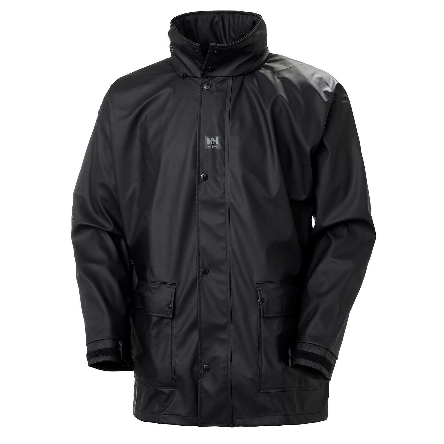hh rain gear Helly Hansen 70148 Impertech Deluxe Jacket - Black