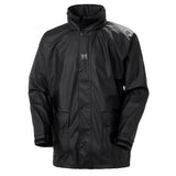 Helly Hansen Men's Impertech Deluxe Rain Jacket in Black from the front