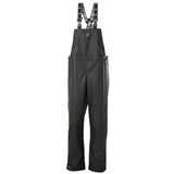 Helly Hansen Men's Impertech Rain Bib Pant in Black from the front