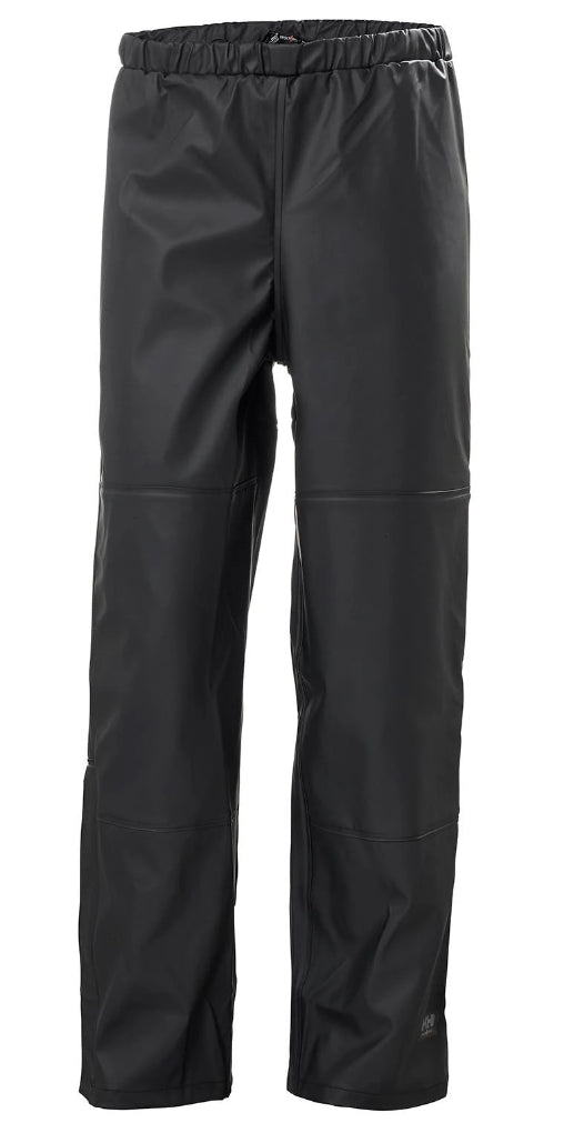 Helly Hansen Men's Impertech Reinforced Waist Rain Pant in Black from the front