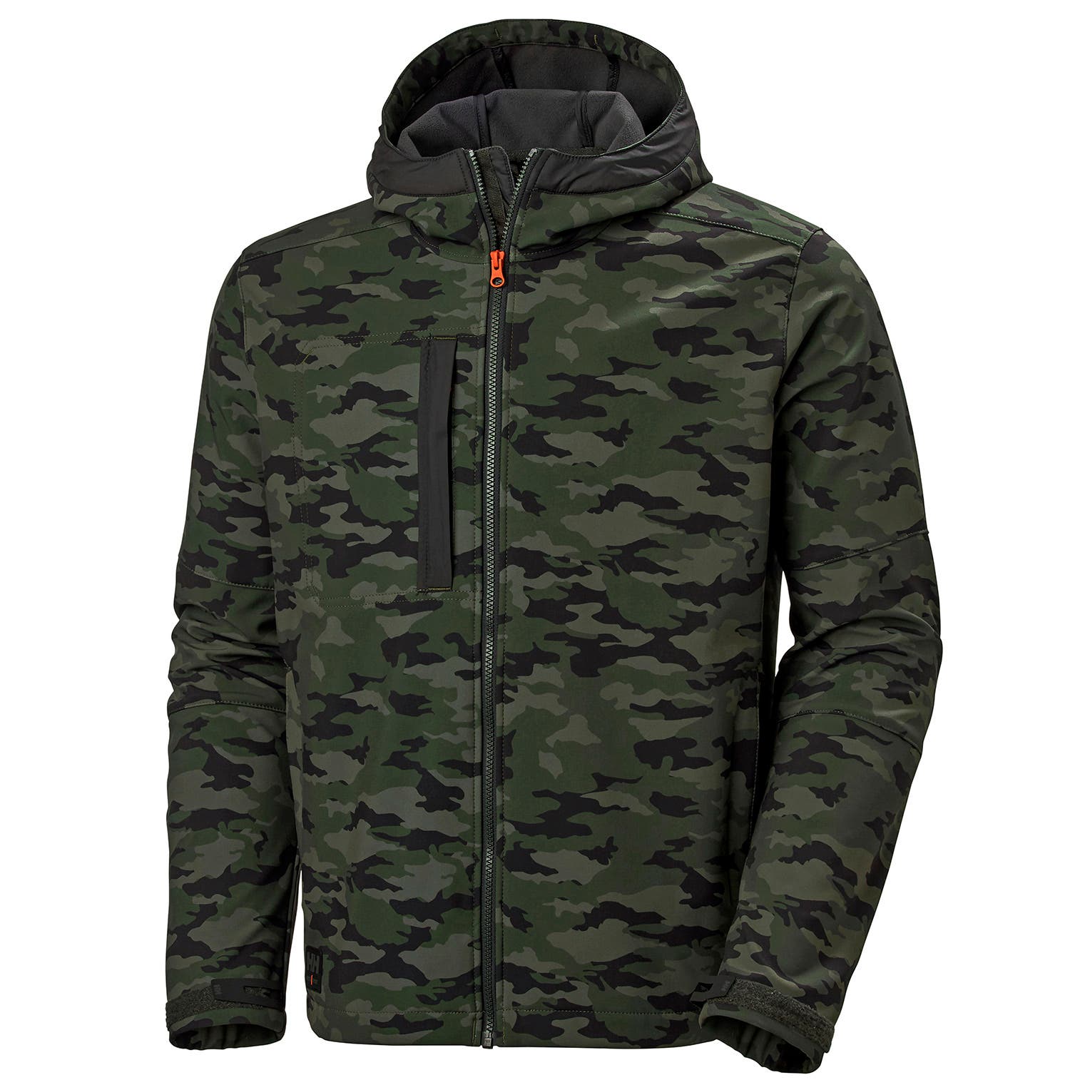 Helly Hansen Men's Kensington Hooded Softshell Jacket in Camo from the front