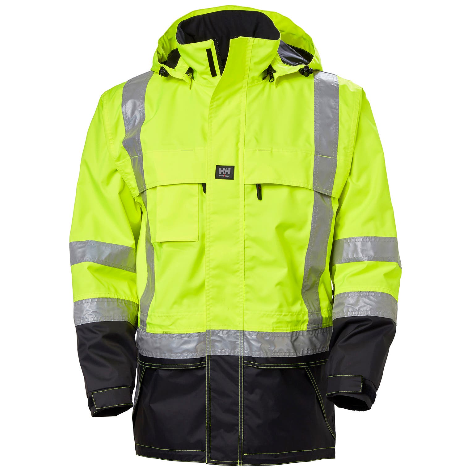 Helly Hansen Men's Potsdam Oxford Polyester ANSI Jacket in Yellow from the front