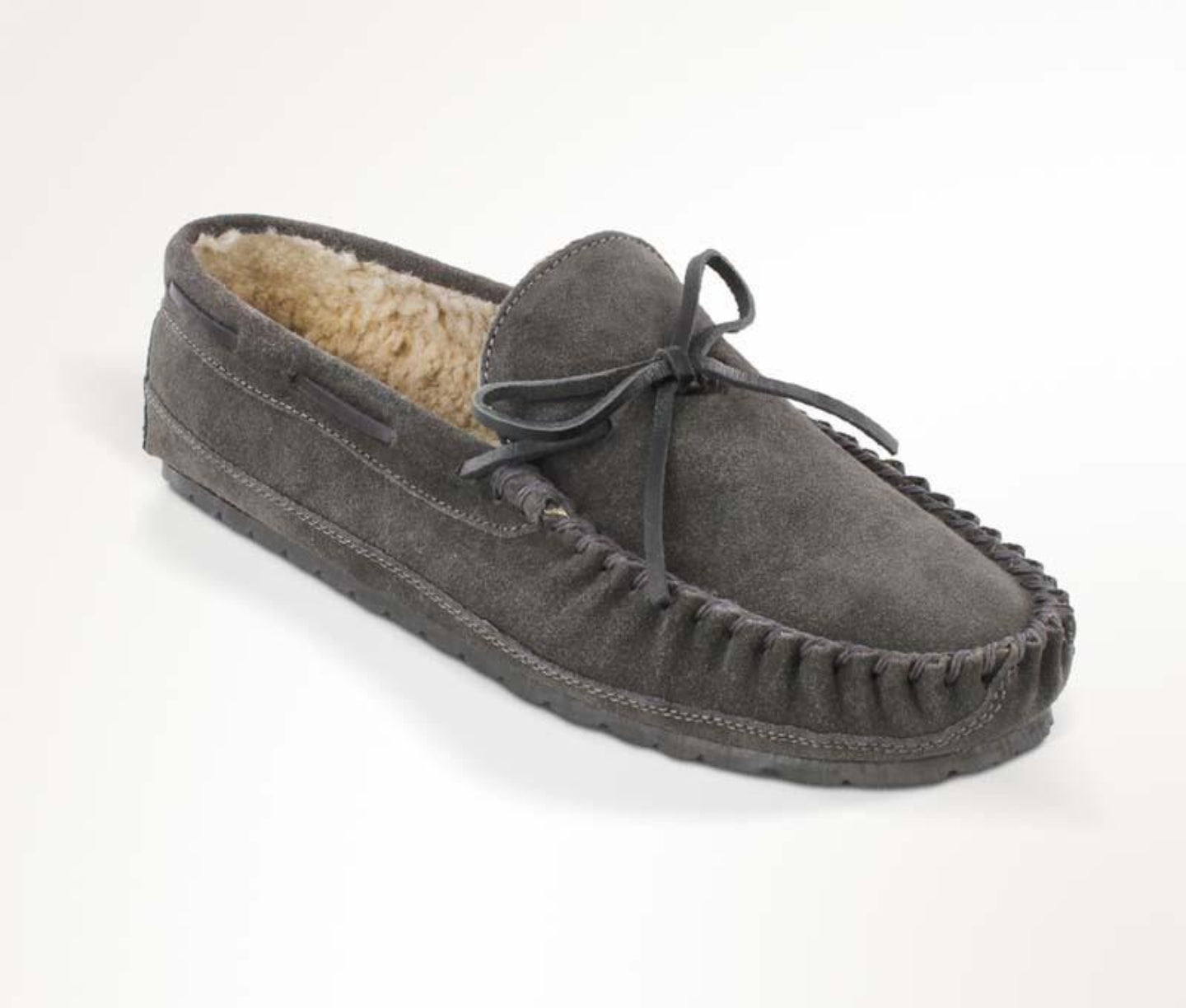 Casey Slipper in Charcoal from 3/4 Angle View