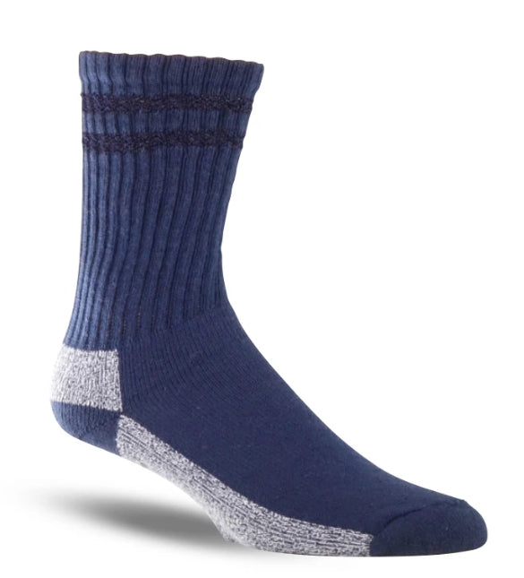 Thorogood Men's 3-Pack Crew Uniform Sock in Navy from the side