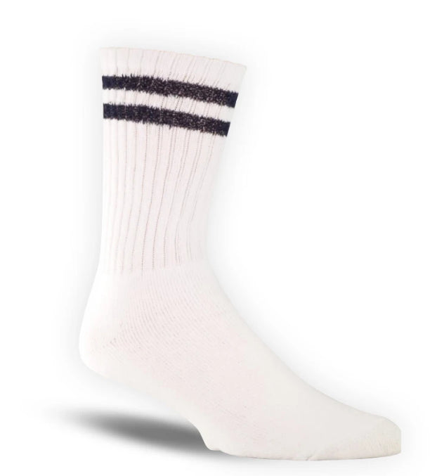 Thorogood Men's 3-Pack Crew Uniform Sock in White from the side