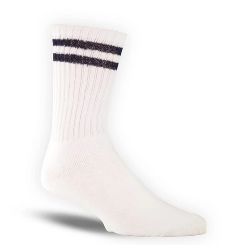 Thorogood Men's 3-Pack Crew Uniform Sock in White from the side